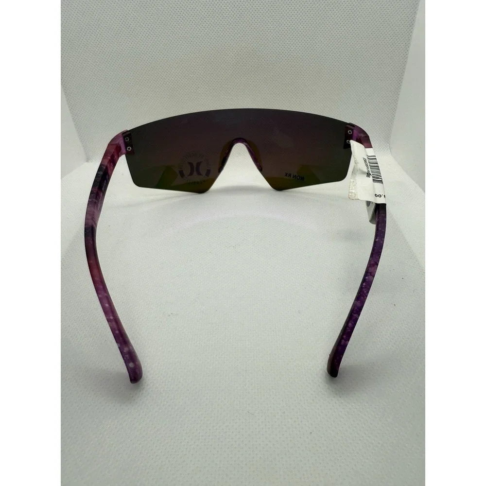 NEW Hurley Galactic Print‎ Shield Sunglasses Purple Mirror Lens 100% UVP